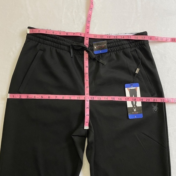 Spyder Men’s Joggers/Pants, Open Hems, Zippered Pockets, Large, Black N… - Picture 8 of 11